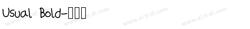 Usual Bold字体转换